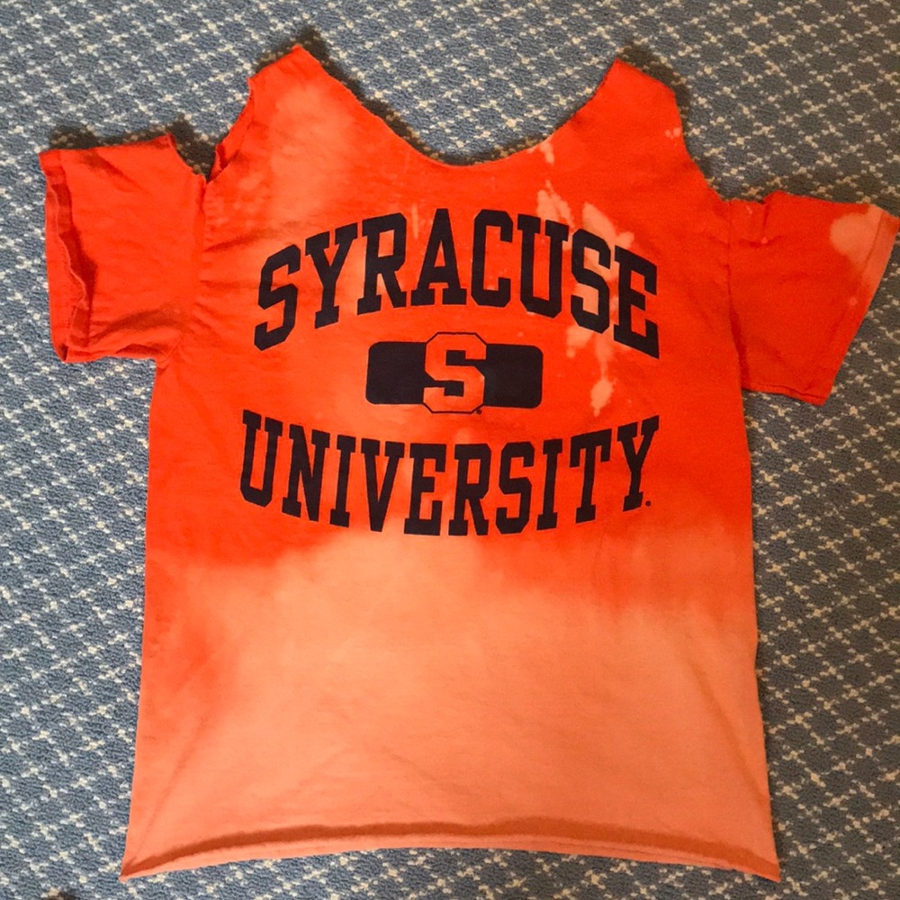 Syracuse University cold shoulder tailgate tee